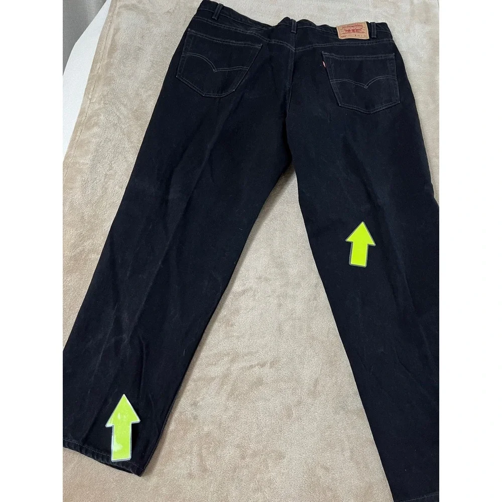 Vintage Levis 550 Relaxed Fit Jeans Men's 46(44)x30 Black Made in USA faded good